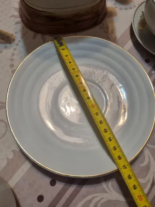 Tazón y plato de porcelana de san claudio oviedo