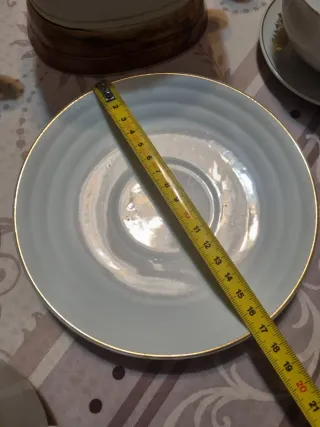 Tazón y plato de porcelana de san claudio oviedo