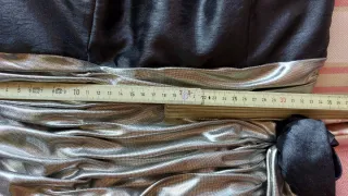 Conjunto Vestido y chaqueta de fiesta, negro y oro