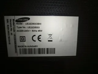 TV SAMSUNG UE22D5003BW NEGRO 22 PULGADAS