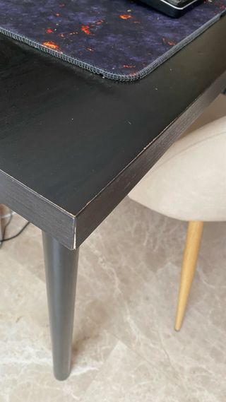 Mesa Escritorio Ikea Negra y Madera