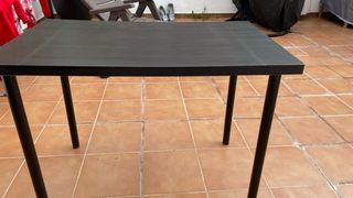 Mesa Escritorio Ikea Negra y Madera