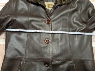 Chaquetón de piel marrón