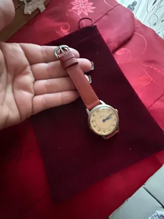 Orologio Continental Vintage Pelle Rossa