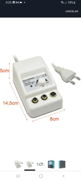 Amplificador TV Metronic 4G LTE 800 26 dB