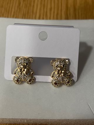 Pendientes Xuping Osito Bañados en Oro 14K