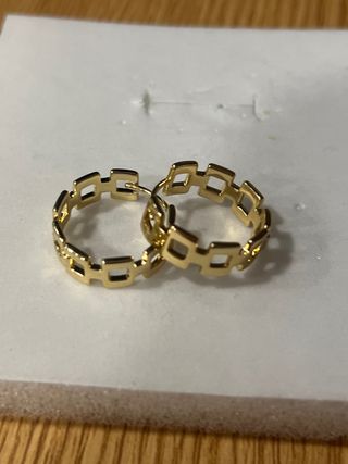 Pendientes Aro Baño Oro 14K