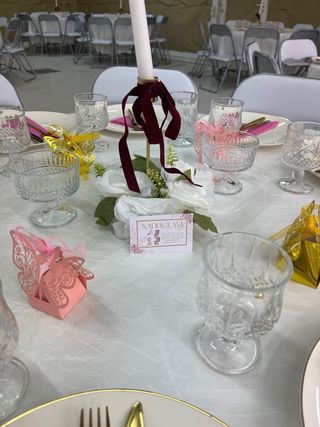 Decoración de mesa para eventos i buffet