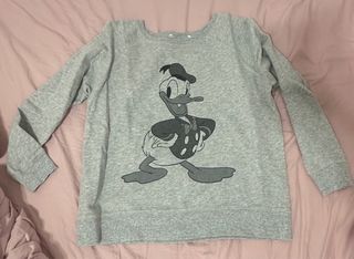 Sudadera Pato Donald Gris