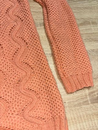 Jersey largo calado rosa