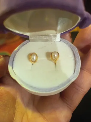 Pendientes Oro y Perla