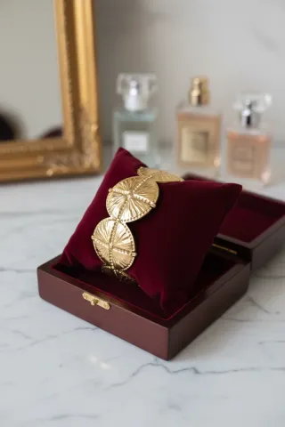 Brazalete Roma Acero Dorado