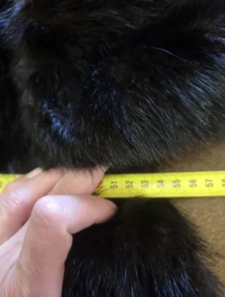 Abrigo piel tipo visón negro