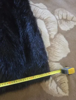 Abrigo piel tipo visón negro