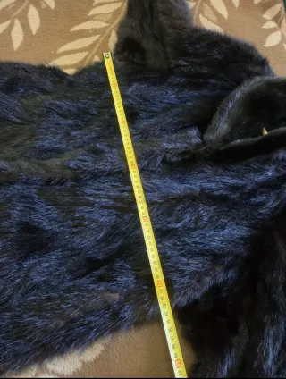 Abrigo piel tipo visón negro