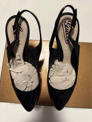 Sandali Slingback Gucci Neri Tg 38.5
