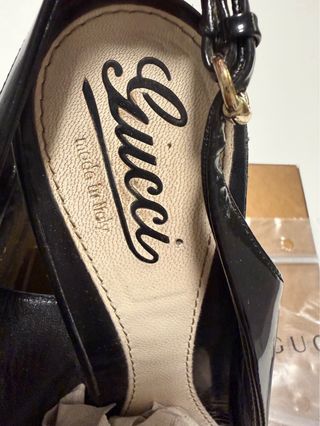 Sandali Slingback Gucci Neri Tg 38.5