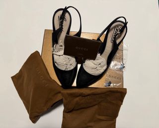 Sandali Slingback Gucci Neri Tg 38.5