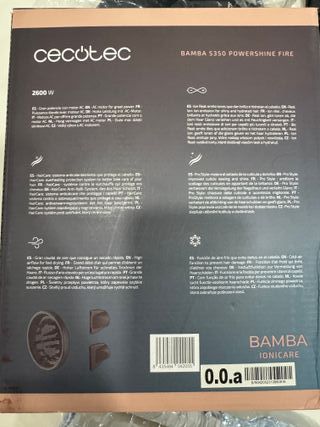 Secador Cecotec Bamba Ionicare 2600W