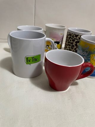 Lote de 6 tazas de cerámica