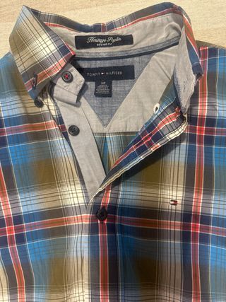Camisa Tommy Hilfiger Cuadros Azul y Verde