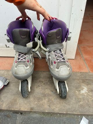 Patines niña con protecciones