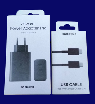Cargador Samsung 65W PD Trio + Cable USB-C
