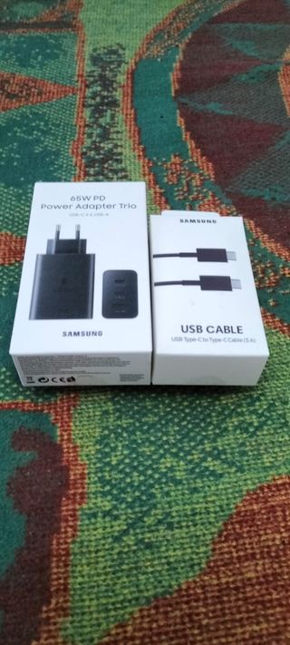 Cargador Samsung 65W PD Trio + Cable USB-C