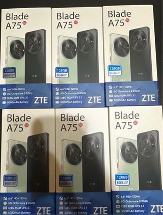 6 x ZTE Blade A75 128GB 5GB Negro/Gris
