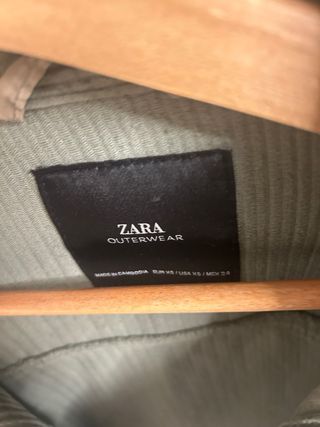 Sobrecamisa pana verde militar Zara