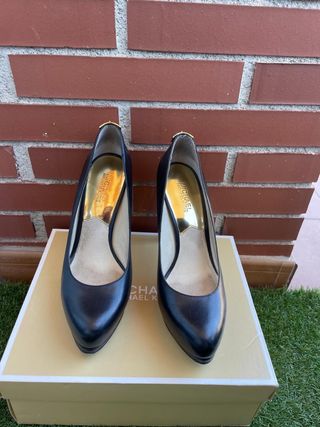Zapatos Michael Kors Tacón Alto Plataforma Negro