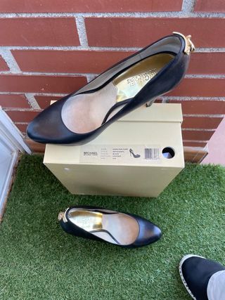 Zapatos Michael Kors Tacón Alto Plataforma Negro