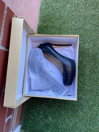 Zapatos Michael Kors Tacón Alto Plataforma Negro