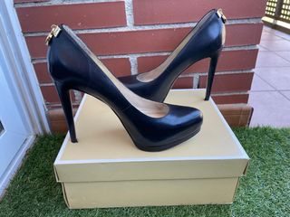 Zapatos Michael Kors Tacón Alto Plataforma Negro