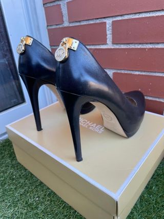 Zapatos Michael Kors Tacón Alto Plataforma Negro