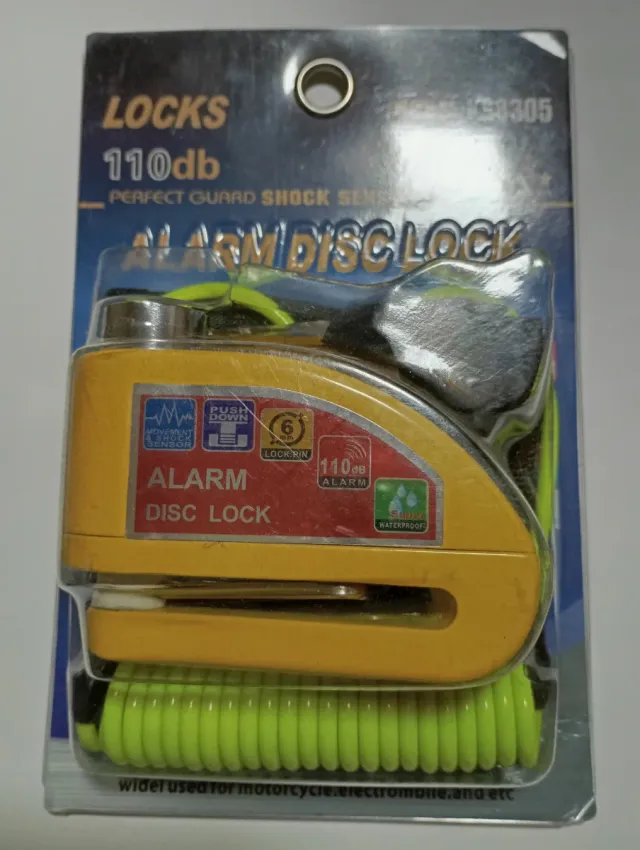 Candado Alarma Disco Moto Bici Patín Nuevo