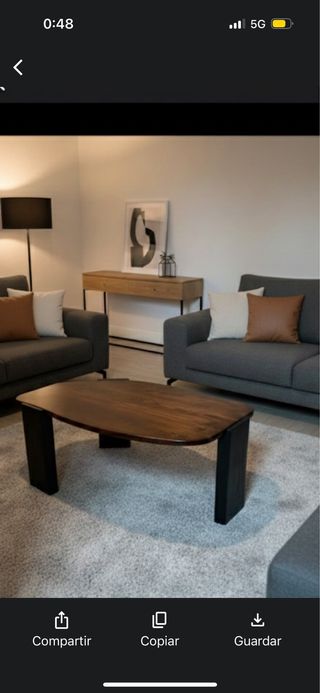 Mesa de salón diseño único hecha a mano