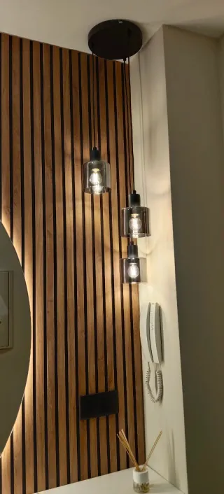 Lámpara colgante 3 luces ajustable