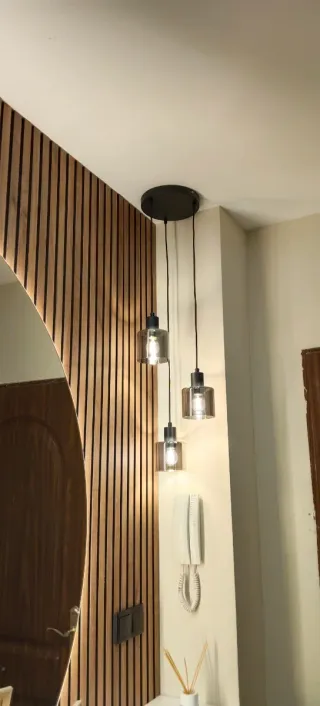 Lámpara colgante 3 luces ajustable