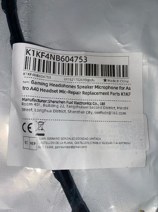 Microfono di ricambio per cuffie Gaming Astro A40