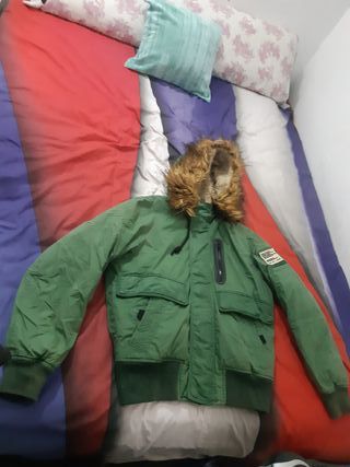 Chaqueta Diesel verde con capucha, 42/44