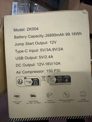 Arrancador Coche ZUKAKA Portátil 4 en 1