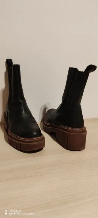 Botines negros mujer plataforma