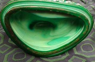 Buddha antico vetro malachite anni 30 Schlevogt