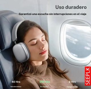 Auriculares SEPLK grises y blancos