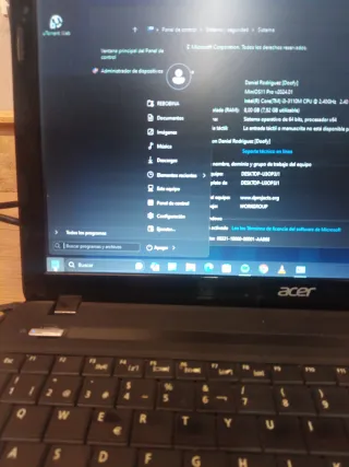 Portátil Acer Negro/Plateado