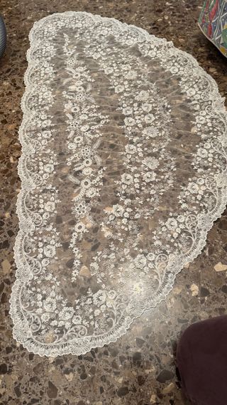 Mantilla Fallera Blanca