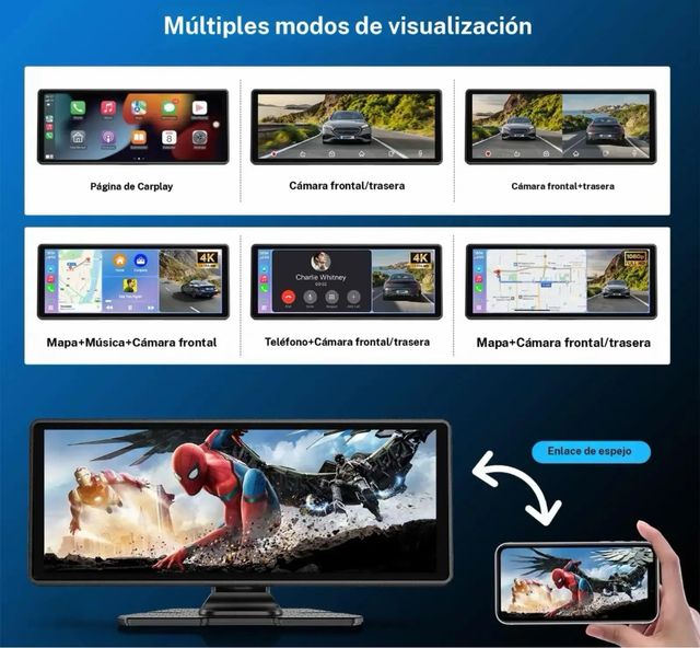 Carplay Doble Cámara 10.26 Pantalla