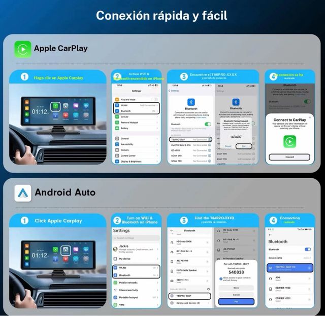 Carplay Doble Cámara 10.26 Pantalla