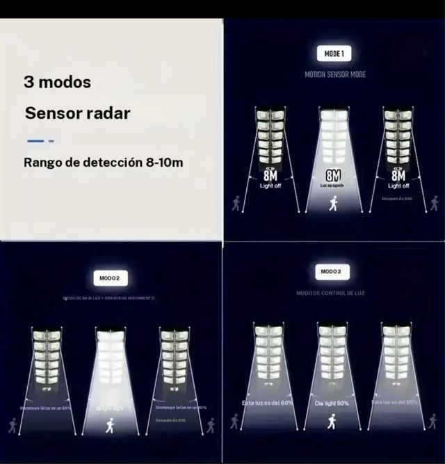 Lámpara Solar Grande Exterior